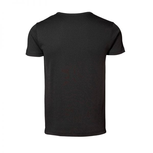 ID1x1 rib t-shirt i bomuld, mande model, sort farve, set bagfra