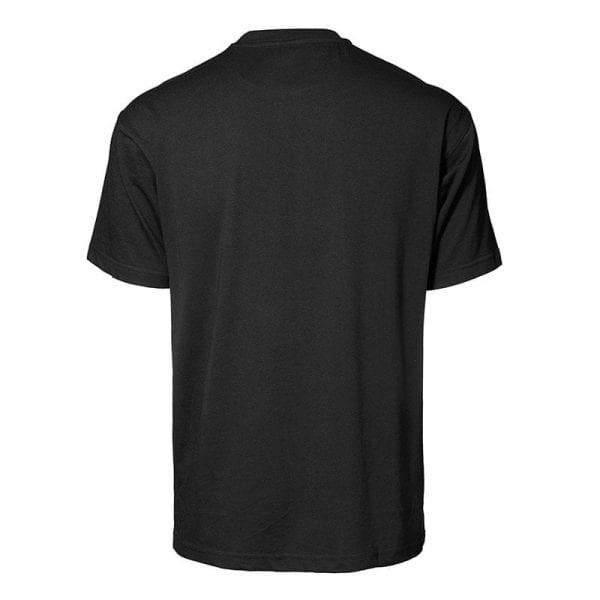 ID T-Time T-Shirt, med brystlomme, mande model, en af de mest populære t-shirt, farve sort, set bagfra