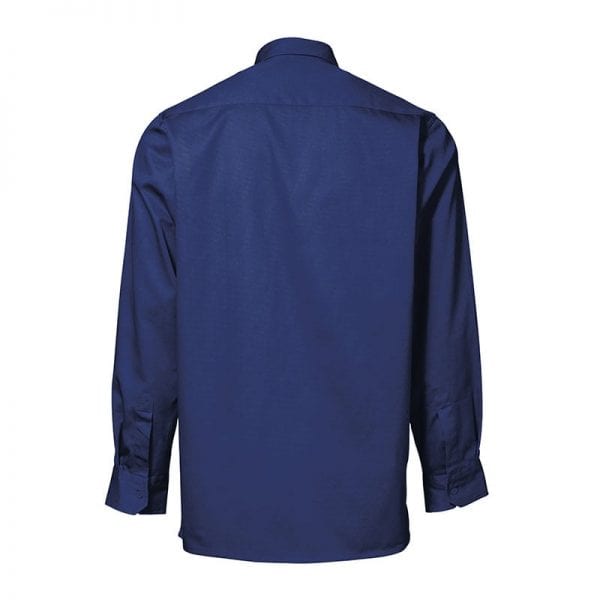 ID Skjorte Arbejdsskjorte i bomuld, Navy model bagfra