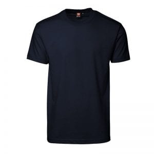 ID Pro Wear t-shirt light, slidsstærk t-shirt i metervare, navy farve, mande model, set forfra