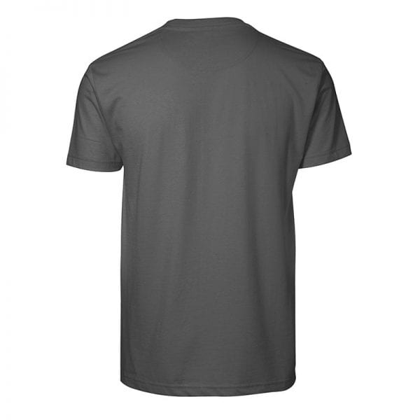 ID Pro Wear t-shirt, slidsstærk kortærmet, koks grå farve, mande model, set fra bagfra