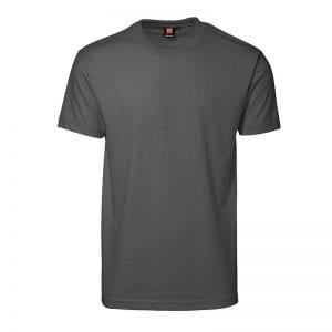 ID Pro Wear t-shirt, slidsstærk kortærmet, koks grå farve, mande model, set forfra