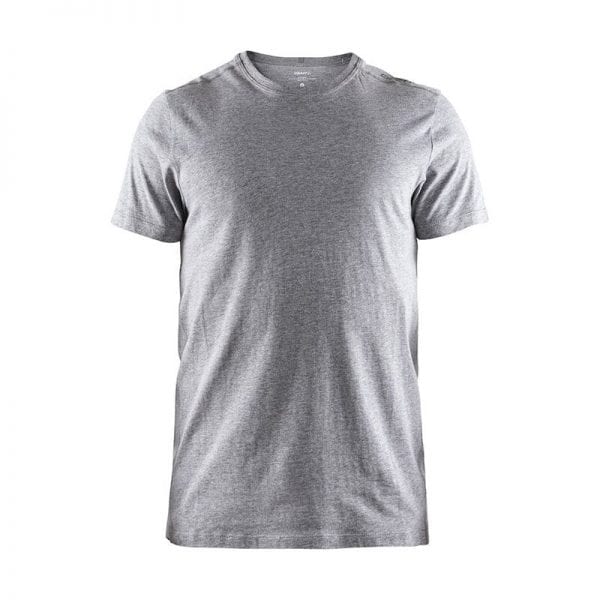 CRAFT Deft 2.0 Tee, sports/ løbe t-shirt i lækker kvalitet. Ensfarvet herremodel i lys grå