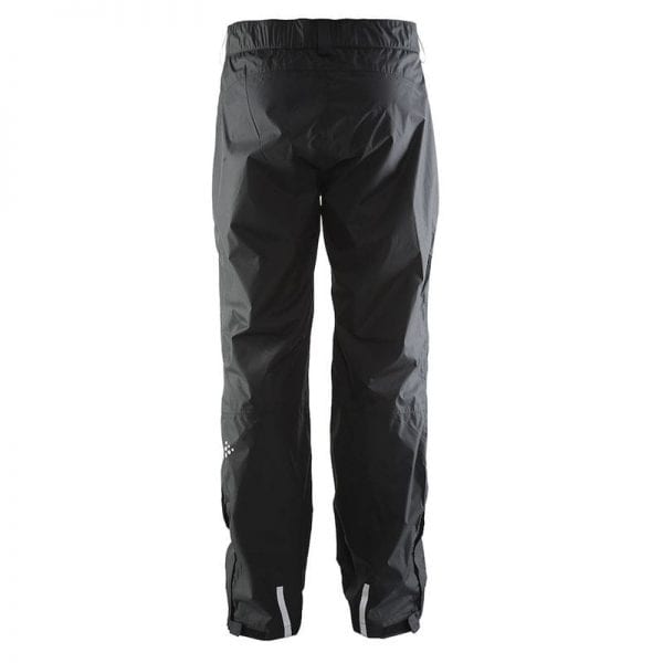 CRAFT Aqua Rain Pants. Regn bukser i god kvalitet, sort model bagfra