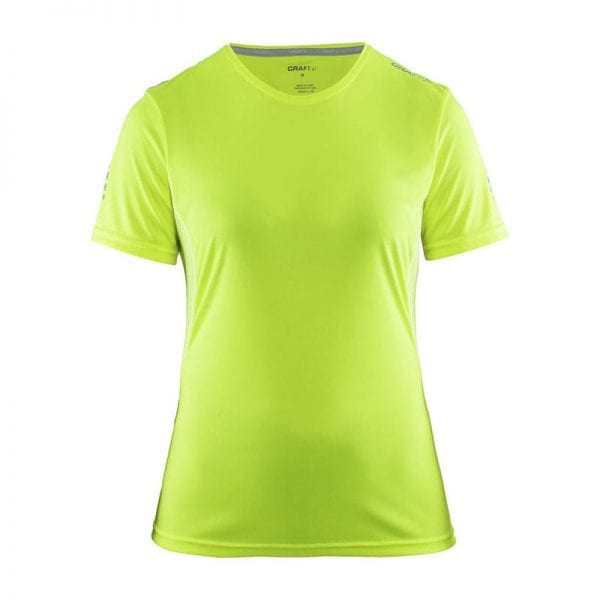 CRAFT Mind Tee kortærmet tshirt i flexibel materiale der egner sig perfekt til en aktiv session. Lime grøn model