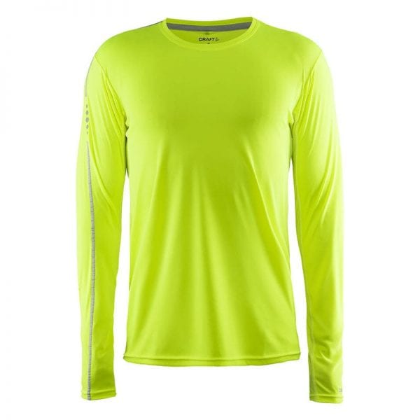CRAFT Mind Tee, langærmet t-shirt i lækker kvalitet. Passer perfekt til sports tossen eller løberen. Lime grøn model