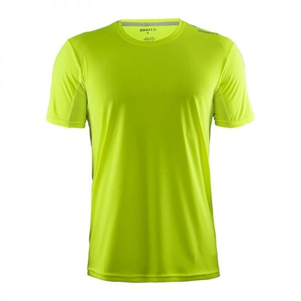 CRAFT Mind Tee, kortærmet t-shirt i lækker kvalitet. Passer perfekt til sports tossen eller løberen. Lime grøn model