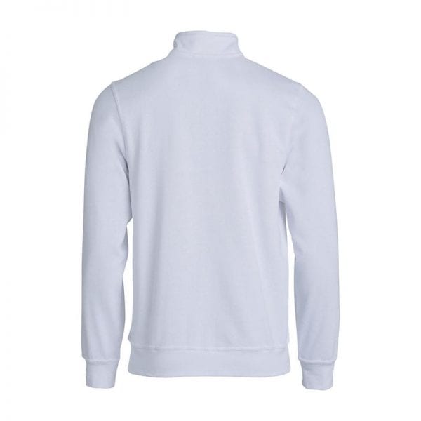 Basic junior cardigan - Slidstærk sweatshirt med gennemgående lyslås. Ses her bagfra i farven hvid