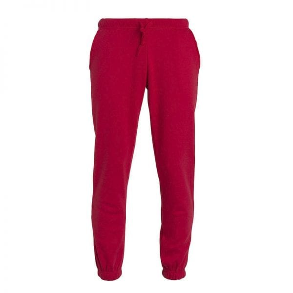 Basic unisex jogging bukser fra CLIQUE - god og behagelig pasform med elastik. Ses her i farven rød