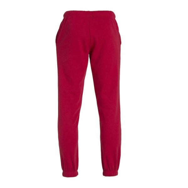 Basic unisex jogging bukser fra CLIQUE - god og behagelig pasform med elastik. Ses her bagfra i farven rød