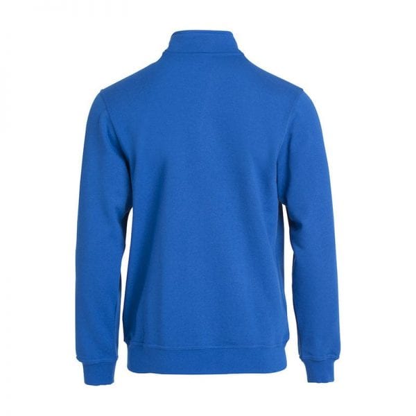 Basic cardigan fra CLIQUE - god kvalitets sweatshirt med lynlås. Ses her bagfra i farven kongeblå
