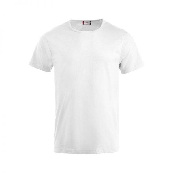 Fashion t-shirt fra CLIQUE - figursyret single jersey. Ses her i farven hvid
