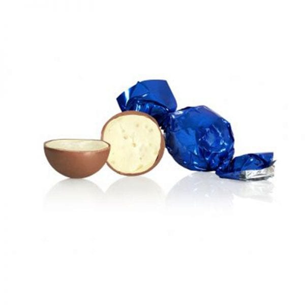 1 kg Fyldt Cocoture chokoladekugle i blå flødechokolade m/yoghurt