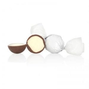 1 kg Fyldt Cocoture chokoladekugle i hvid flødechokolade m/kokos