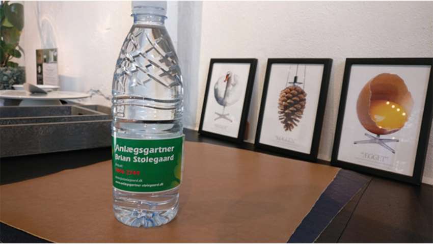 Anlægsgartner Vandflaske med Logo Portfolio