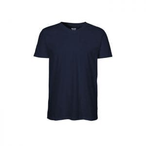 Navy herre v-hals t-shirt fra neutral