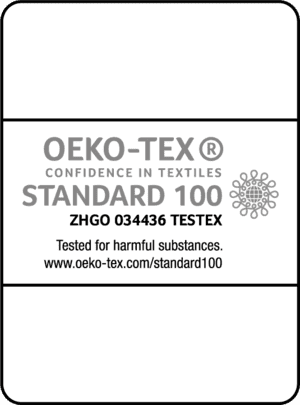 Dette er et billede af certifikatet for Oeko Tex Standard 100