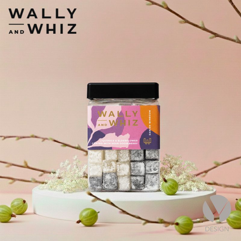 Wallywhiz C2400505 Liquorice & Elderflower w Sour Gooseberry Cube 240g